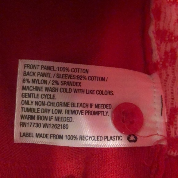 MEDINA Red and White Sweater  Size Medium Gently Worn - Picture 4 of 6